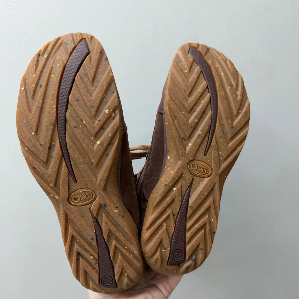 Chaco Barbary Mahogany waterproof leather‎ lace up boots women's 8